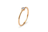 14K Guld Ring m. 0.1ct Diamant