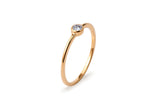 14K Guld Ring m. 0.11ct Diamant