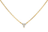 Diamond Trinity 14K Gold Necklace