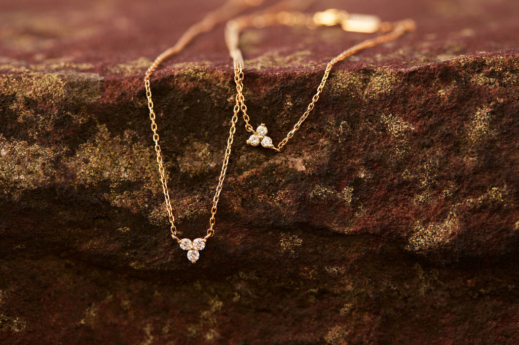 Diamant Trinity 14K Guld Halskæde