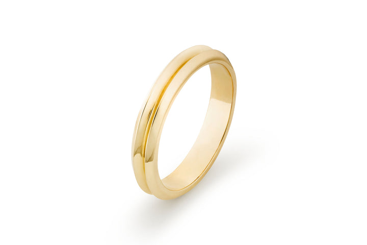 Dobbelt knivkant 14K Guld Ring