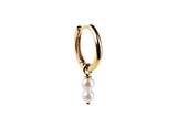 Double Perle Hoop Charm 14K Guld Ørerings-vedhæng