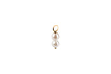 Double Perle Hoop Charm 14K Guld Ørerings-vedhæng