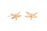 Dragonfly 14K Gold Earrings