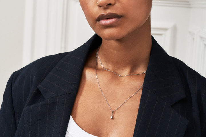 Drop 14K Whitegold Necklace