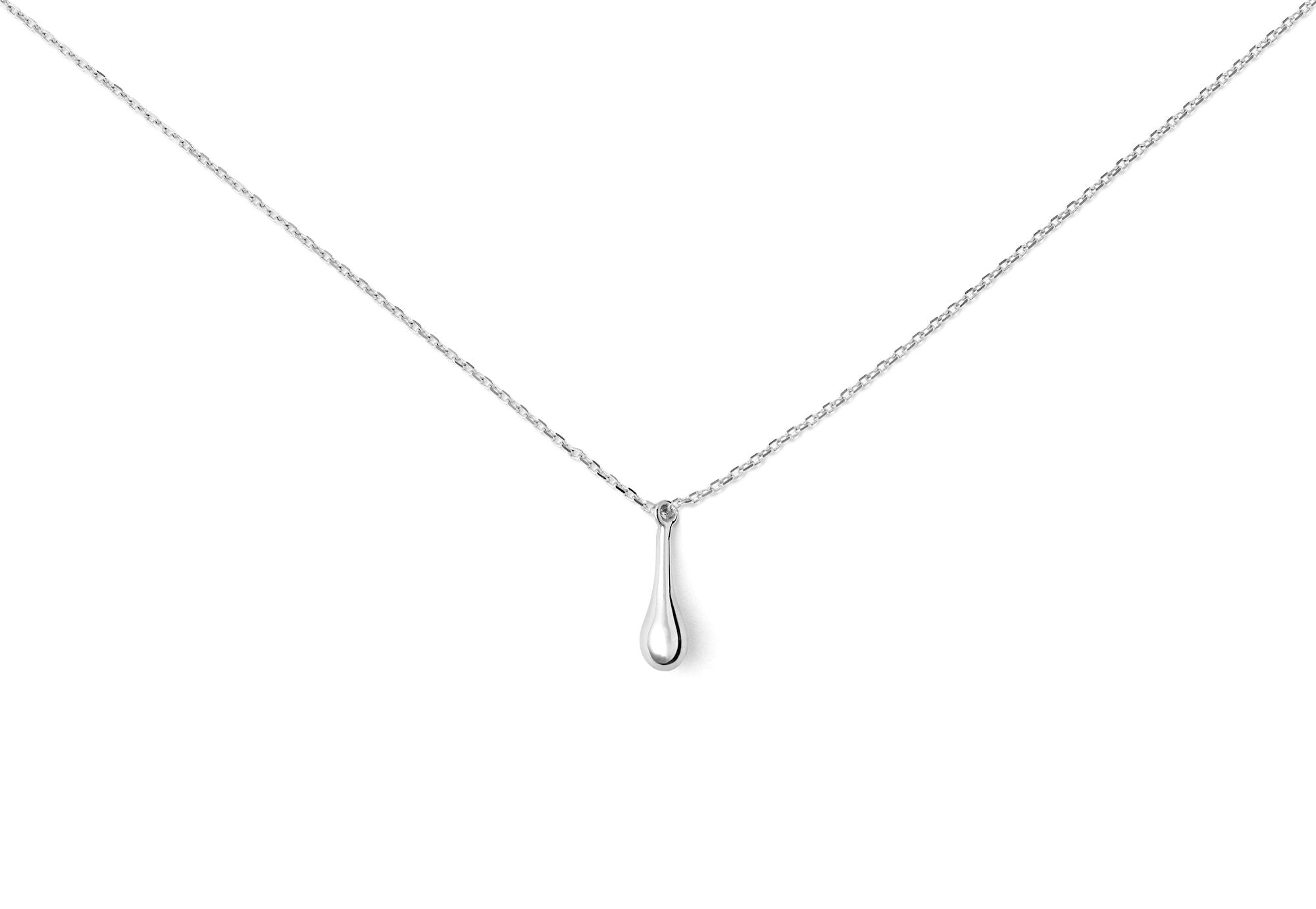 Drop 14K Whitegold Necklace