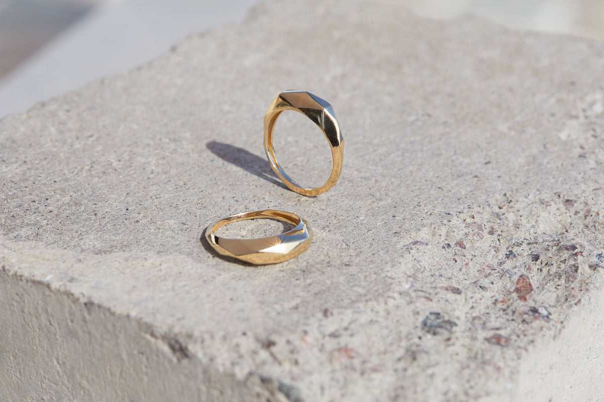 Edgy Dome 14K Guld Ring