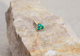 Emerald Trinity 14K Gold Studs