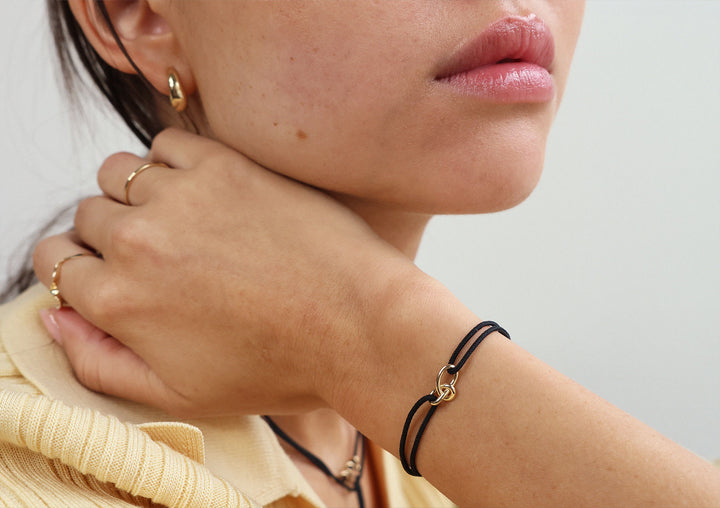 Gold Knot 14K Gold Cord Bracelet