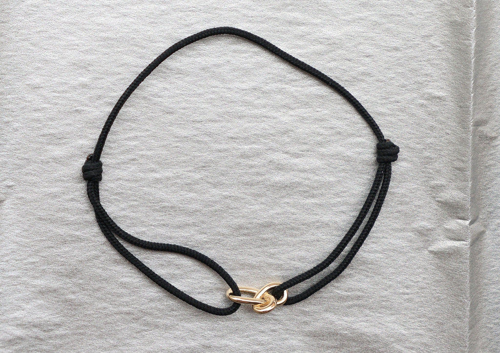 Gold Knot 14K Gold Cord Bracelet