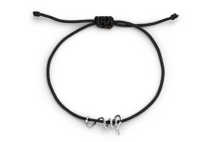 Gold Spiral 14K Whitegold Cord Bracelet