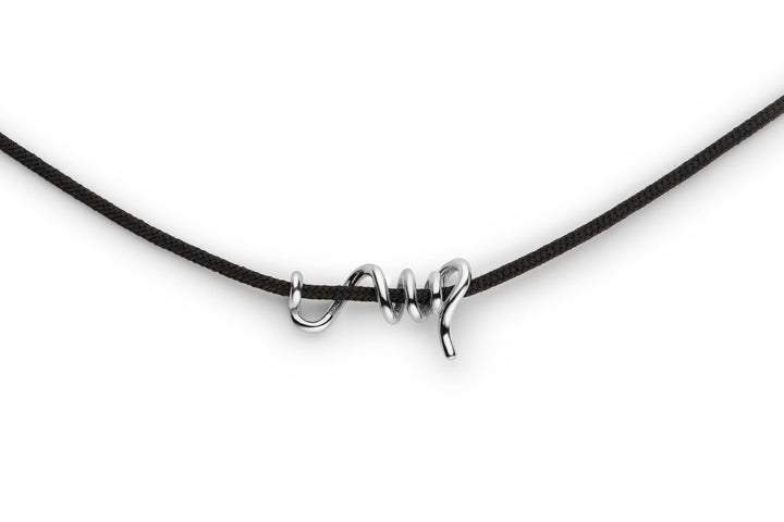 Gold Spiral Cord 14K Whitegold Cord Necklace