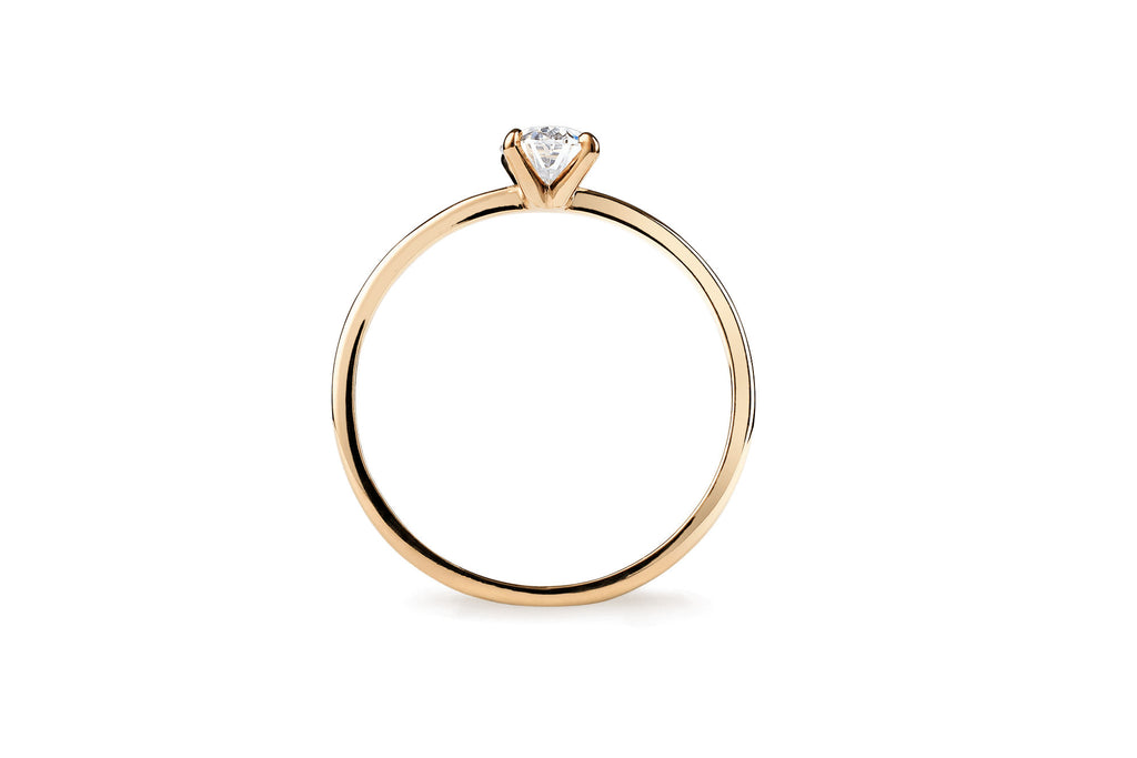Oval Cut 14K eller 18K Guld Ring m. 0.5ct Lab-Grown Diamant