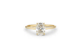 Oval Cut 14 oder 18k Gold Ring w. 1,0 CT Laborgewachsener Diamant