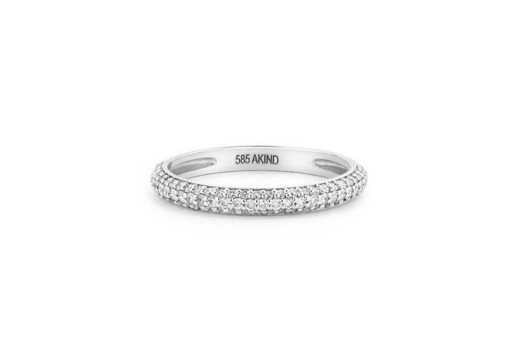 Pavè Alliance 14K or 18K Whitegold Ring