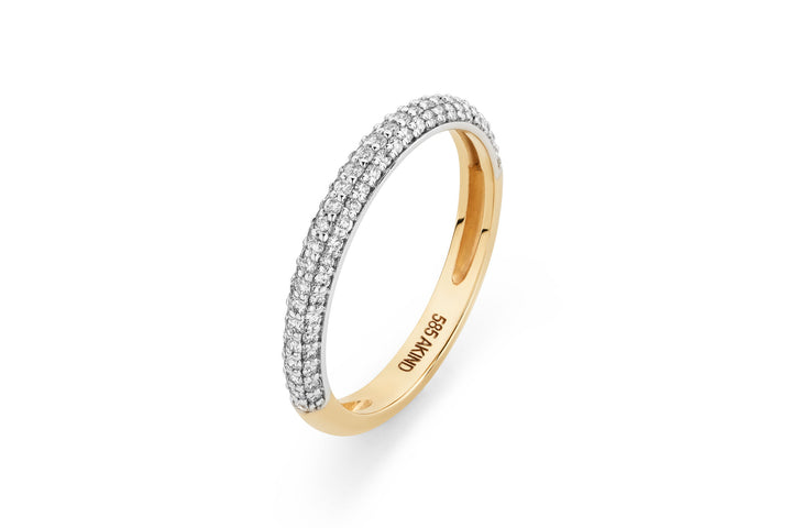 Pavè Alliance 14K or 18K Gold Ring