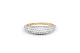 Pavè Dome 14K eller 18K Guld Ring