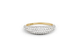 Pavè Dome 14K eller 18K Guld Ring