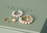 Single Pearl 14K Gold Ear Cuff