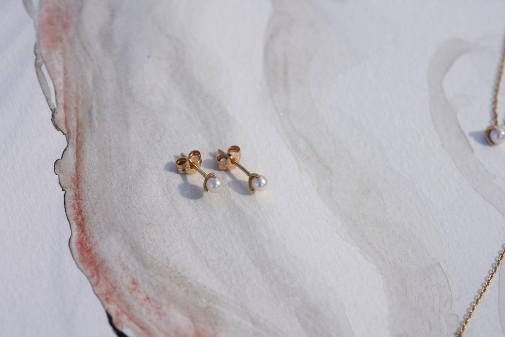 Pearl 14K Gold Stud
