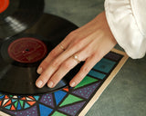 Six Prong 14K or 18K Whitegold Ring w. 0.5ct Lab-Grown Diamond