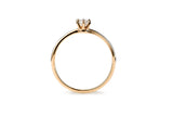 Six Prong 14K or 18K Gold Ring w. 0.3ct Lab-Grown Diamond