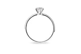 Six Prong 14K or 18K Whitegold Ring w. 0.5ct Lab-Grown Diamond