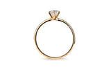 Six Prong 14K or 18K Gold Ring w. 0.5ct Lab-Grown Diamond