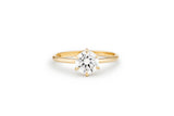 Six Prong 14K or 18K Gold Ring w. 1.0ct Lab-Grown Diamond
