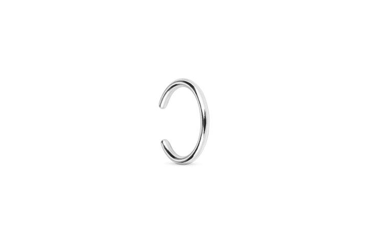Schlanke 14K Whitegold Ohrmanschette