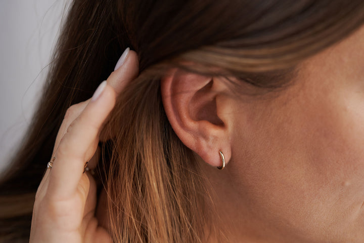 Sleek 14K Guld Hoops 8 mm