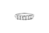 Baguette 14K or 18K White Gold Ring w. Lab-Grown Diamonds