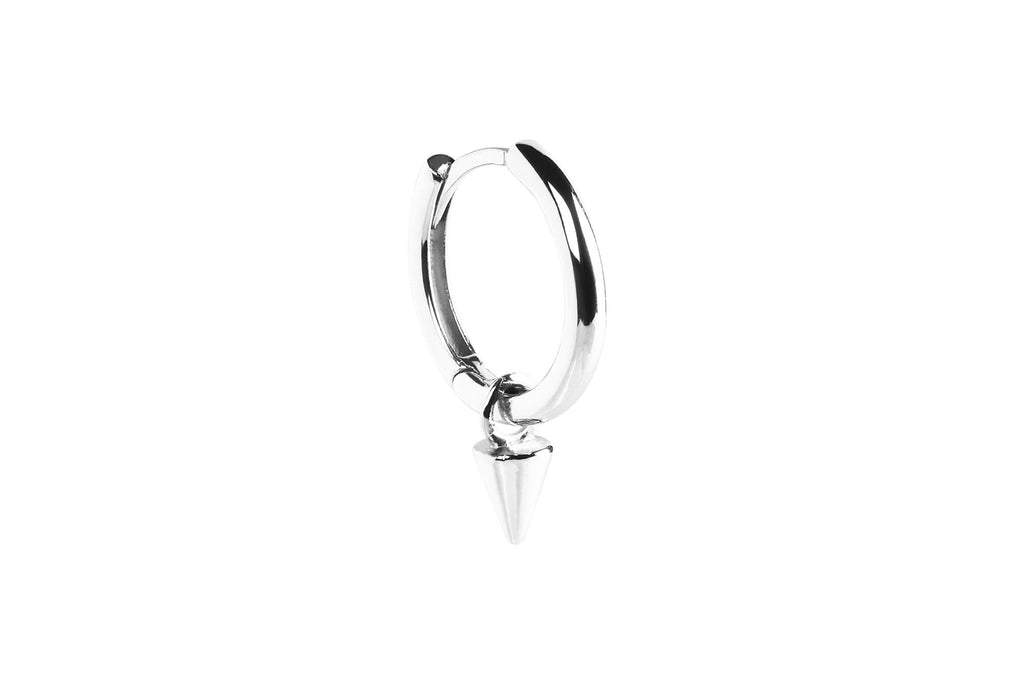 Spike 14K Whitegold Hoop Charm