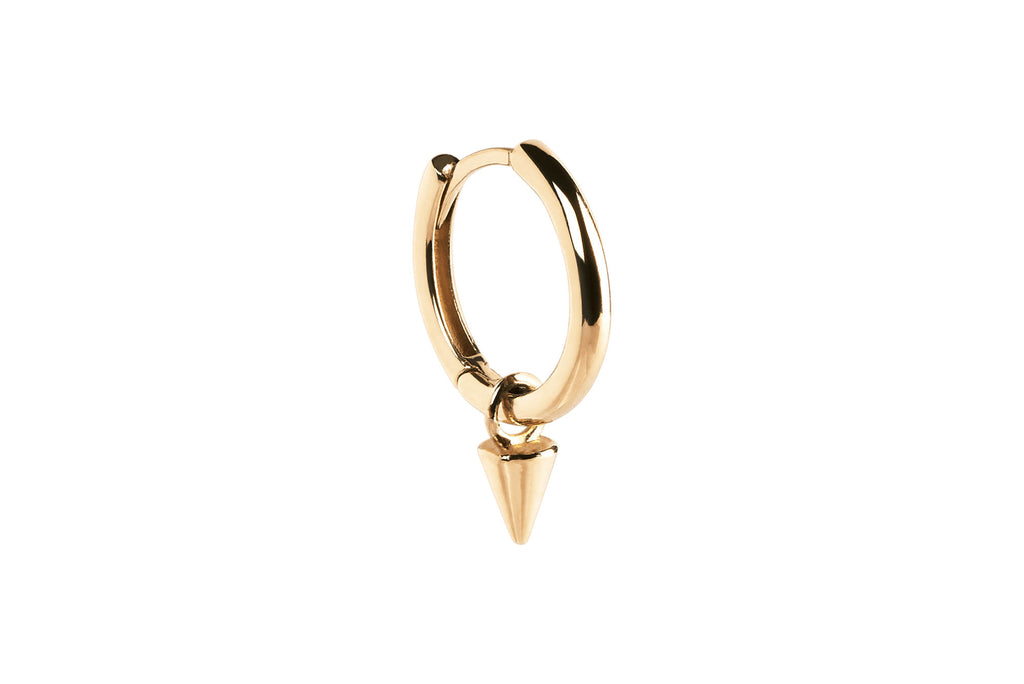 Spike 14K Gold Hoop Charm