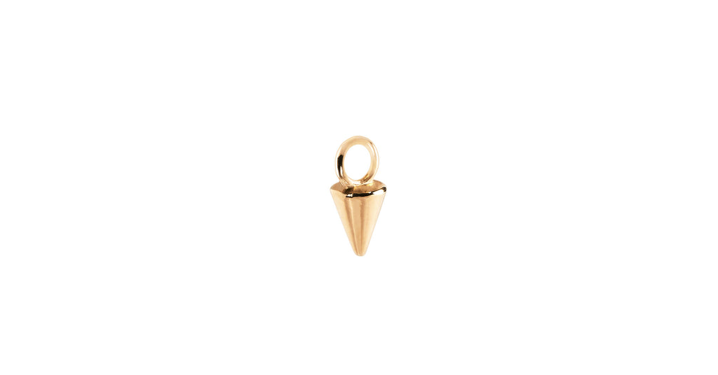 Spike 14K Gold Hoop Charm
