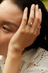 Square Cut Diamond 14K or 18K Gold Ring