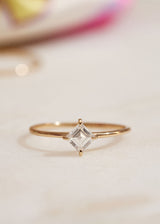 Square Cut Diamond 14K or 18K Gold Ring