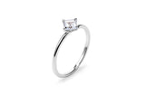 Square Cut Diamond 14K or 18K Whitegold Ring