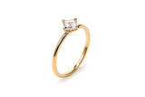 Square Cut Diamond 14K or 18K Gold Ring