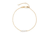 Threaded Pearl 14K Gold Bracelet