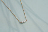 Threaded Pearl 14K Gold Necklace