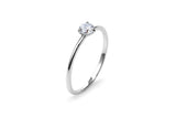 Three Prong 14K or 18K Whitegold Ring w. 0.3ct Lab-Grown Diamond