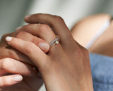 Three Prong 14K or 18K Whitegold Ring w. 0.3ct Lab-Grown Diamond