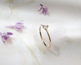 Three Prong 14K or 18K Gold Ring w. 0.3ct Lab-Grown Diamond