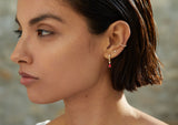 Three Prong Diamond 14K Gold Stud