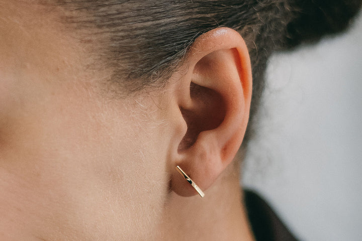 14K Gold Ohrring verdrehen