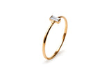Vertikaler Baguette Diamond 14k Goldring