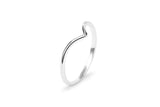 Wishbone 14K Hvidguld Ring