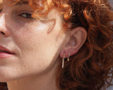 Zig Zag 14K Gold Hoop Charm