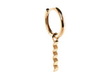 Zig Zag 14K Gold Hoop Charm
